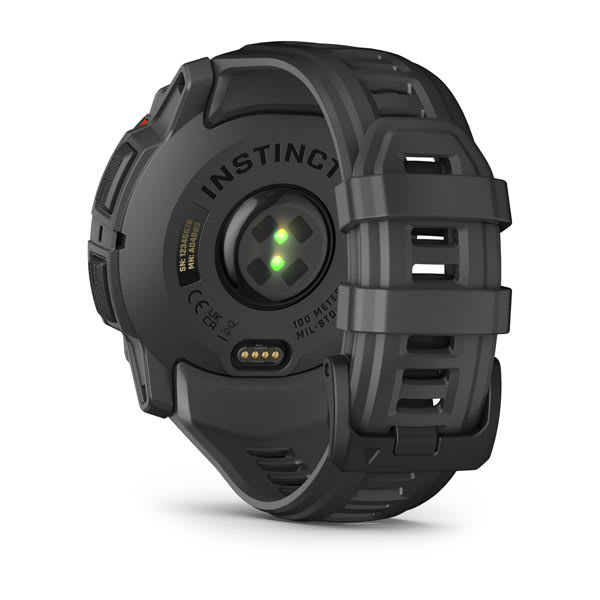 Instinct® 3 – 50 mm, Solar, Sort med Charcoal rem