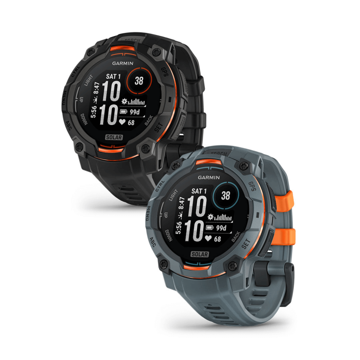 Instinct® 3 – 45 mm, Solar, Sunburst med Sunburst/Grey rem 2