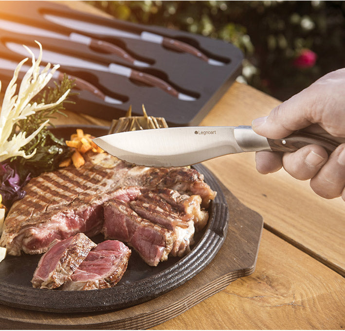 Legnoart ANGUS Steakknive Lyst Træ