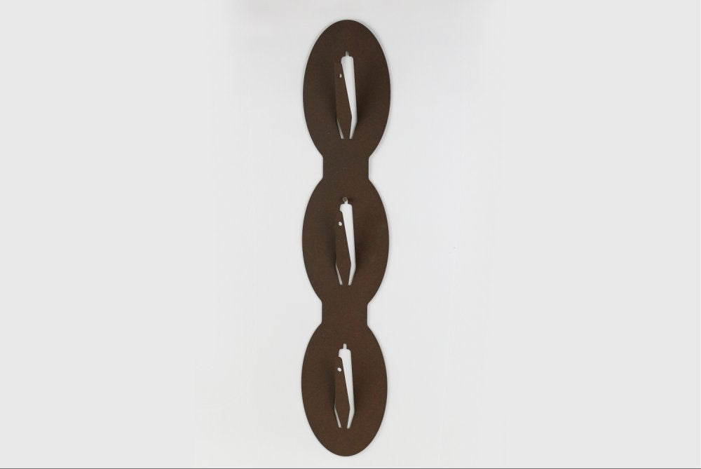 Torp Solution opsatsplade til 3 bukke Lodret - oval - 3 / Corten