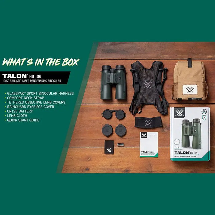 Vortex Talon HD 10K 12x50 LRF afstandsmåler med GeoBallistic