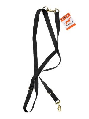 Hundesnor/dressurline med karabinhager - Sort - Jagtbutikken