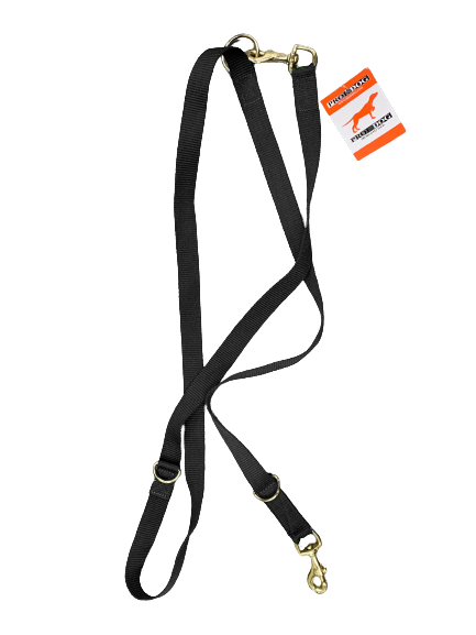 Hundesnor/dressurline med karabinhager - Sort - Jagtbutikken