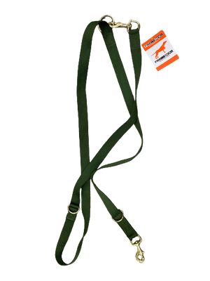 Hundesnor/dressurline med karabinhager - grøn - Jagtbutikken