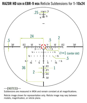Razor HD 1-10x24 Gen III m/EBR-9 - BDC (MOA) - Vortex