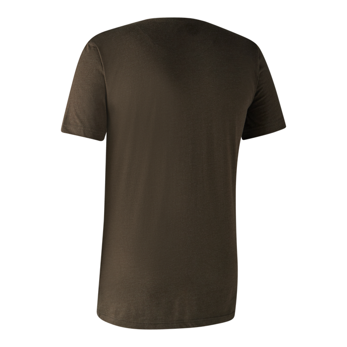Basis 2-pak T-shirt Adventure Green mel/Brown Leaf - Deerhunter