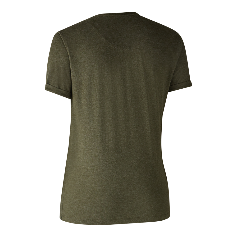 Ladies Basis 2-pak T-shirt Adventure - Green Melange - Deerhunter