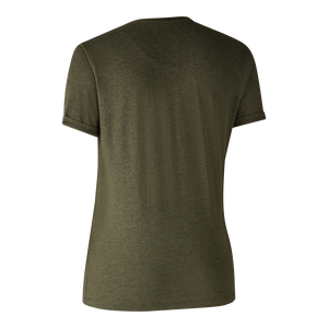 Ladies Basis 2-pak T-shirt Adventure - Green Melange - Deerhunter