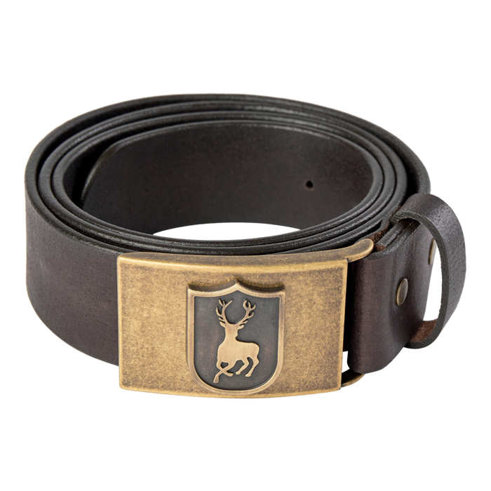 Læderbælte mørk brun - Deerhunter - Jagtbutikken