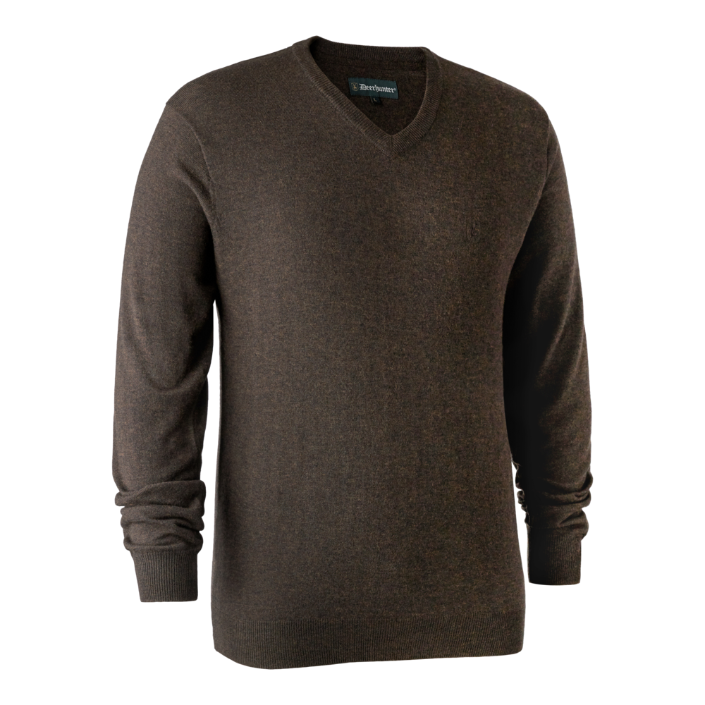 Kingston Strik med V hals - Dark Elm - Deerhunter