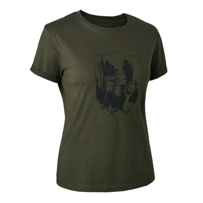 Lady T-shirt med skjold - Deerhunter