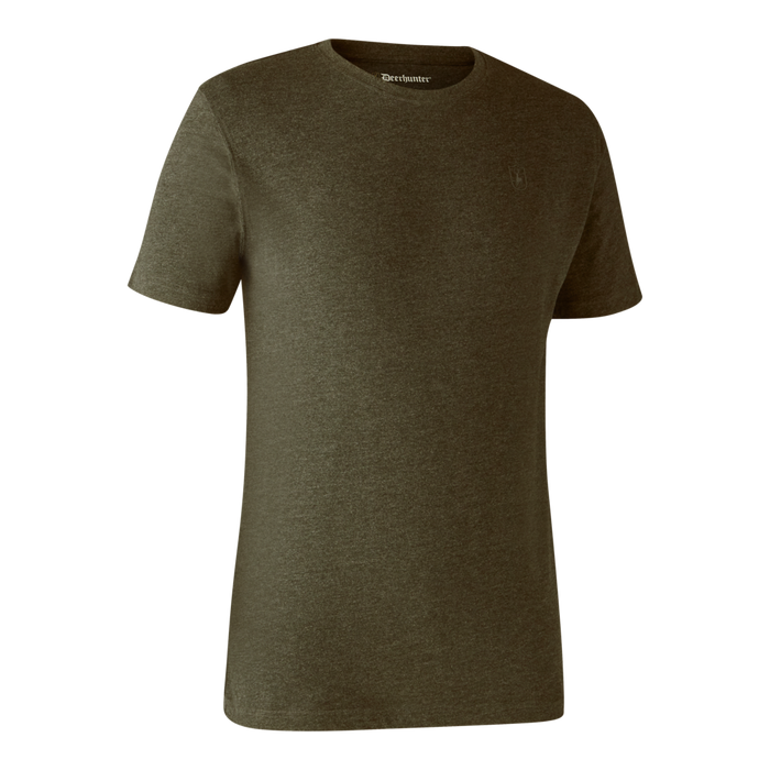 Basis 2-pak T-shirt Adventure Green mel/Brown Leaf - Deerhunter