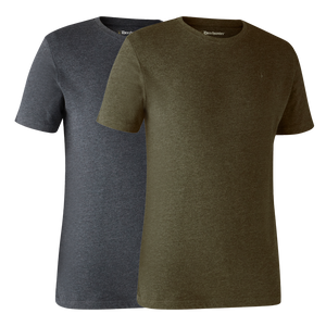 Basis 2-pak T-shirt Adventure Green Melange - Deerhunter