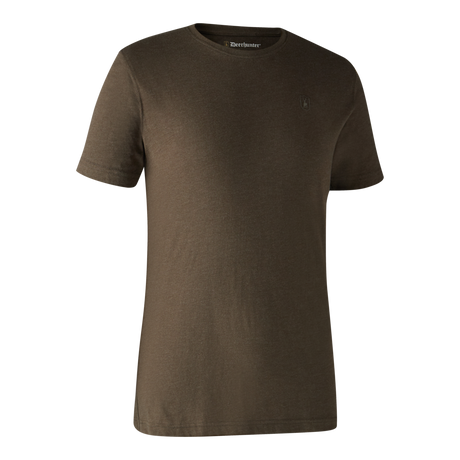 Basis 2-pak T-shirt - Brown Leaf Melange - Deerhunter