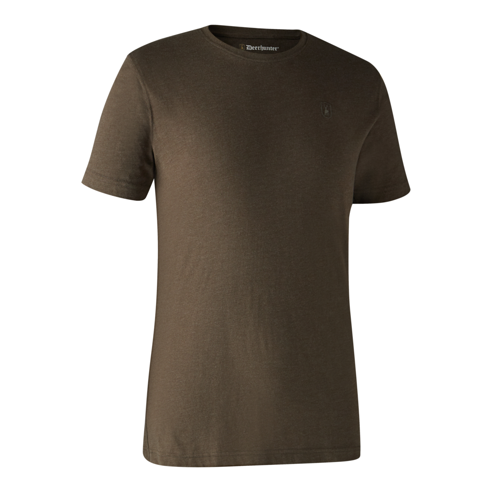 Basis 2-pak T-shirt Brown Leaf Melange - Deerhunter