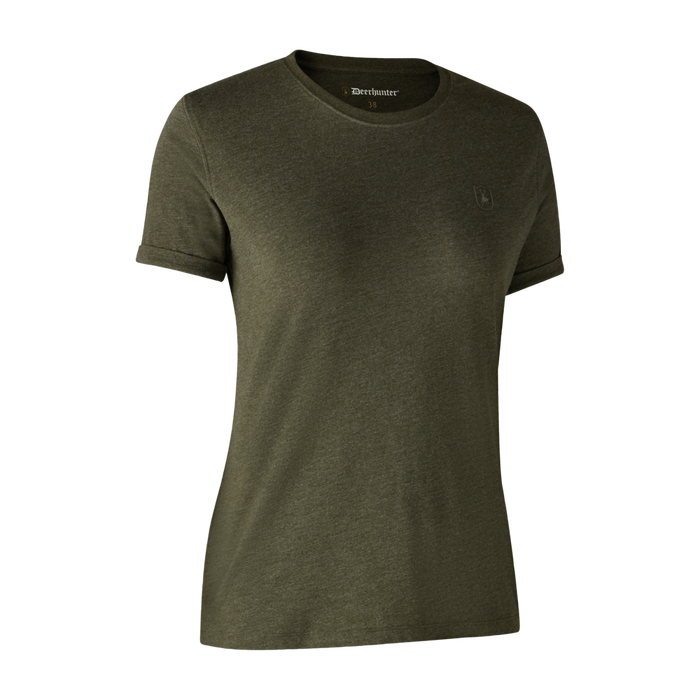 Ladies Basis 2-pak T-shirt Adventure Green Melange - Deerhunter
