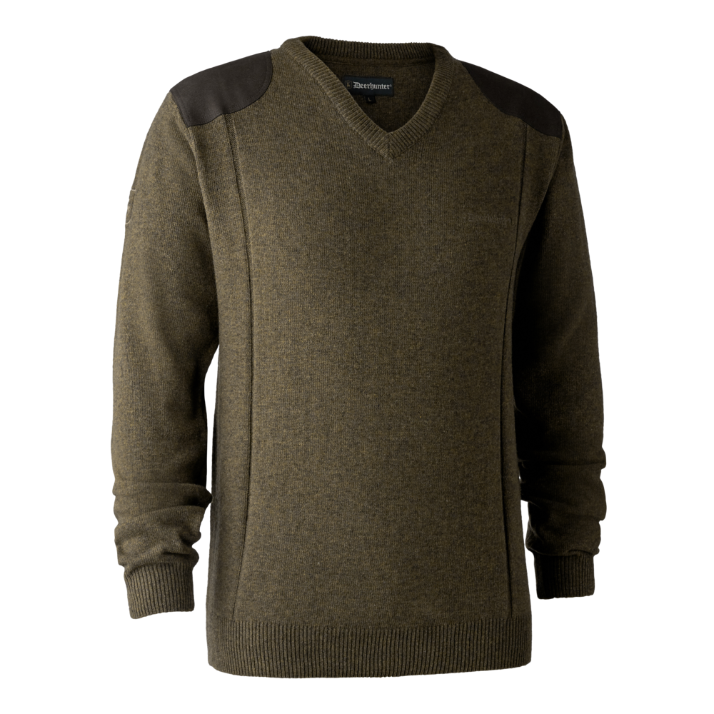 Sheffield Strik med V-hals - Cypress - Deerhunter
