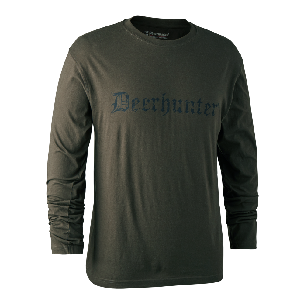 Logo T-Shirt med lange ærmer Tekst - Deerhunter
