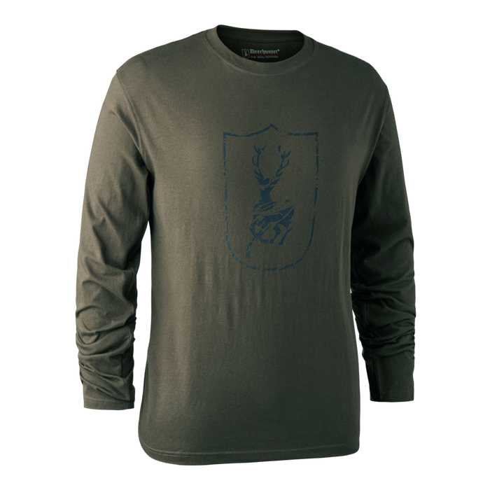 Logo T-Shirt med lange ærmer skjold - Deerhunter